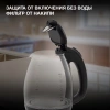 Чайник электрический Hyundai HYK-G3804 1.7л. 2200Вт черный (корпус: стекло)