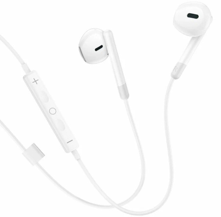 Гарнитура вкладыши Hoco M109 1.2м белый проводные