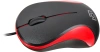 Мышь Оклик 115S черный/красный оптическая (1200dpi) USB для ноутбука (3but)