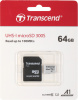 Флеш карта microSDXC 64Gb Class10 Transcend TS64GUSD300S-A + adapter