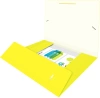 Папка на резинке Бюрократ Double Neon DNE510YEL A4 пластик кор.30мм 0.5мм желтый