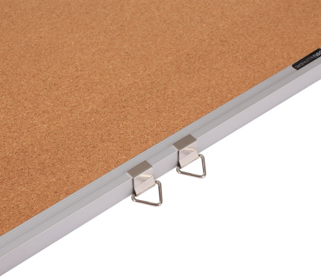 Доска пробковая Deli E39053 пробка коричневый 60x90см алюминиевая рама