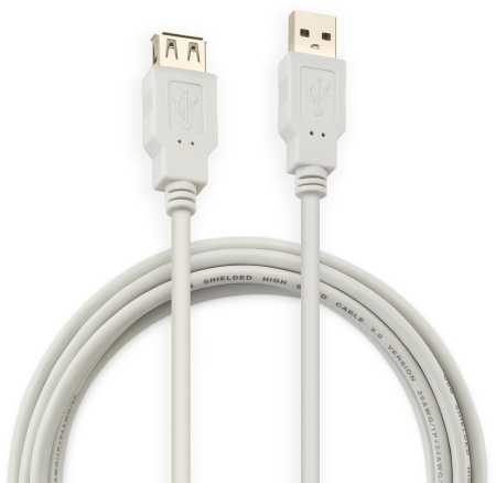 Кабель-удлинитель Buro USB2.0-AM/AF-3 USB A(m) USB A(f) 3м