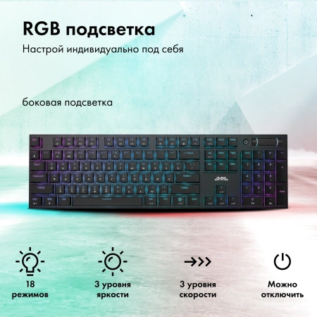 Клавиатура GMNG GG-KB783XPW механическая черный USB беспроводная BT/Radio Multimedia for gamer LED (1910520)