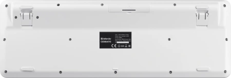 Клавиатура + мышь Defender Cerrato C-978 клав:белый мышь:белый/голубой USB беспроводная Multimedia (45978)