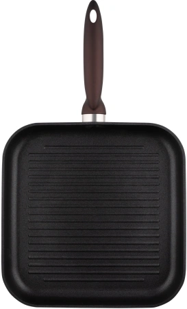 Сковорода-гриль Rondell Tierno RDA-1579 квадратная 28см покрытие: Xylan Plus ручка несъемная (без крышки) черный