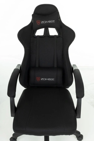 Кресло игровое Zombie Rudger черный с подголов. крестов. пластик