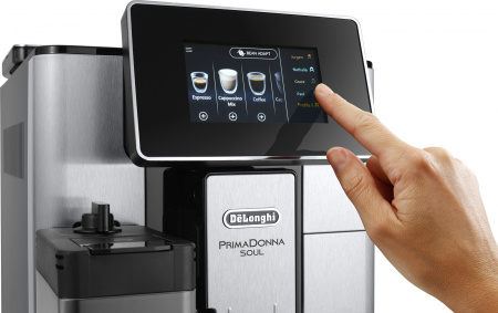 Кофемашина Delonghi Primadonna Soul ECAM610.74.MB 1450Вт черный/серебристый