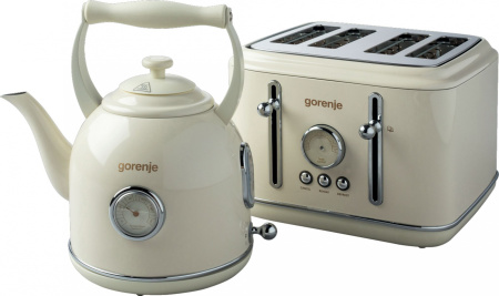 Чайник электрический Gorenje K17CLINGOR 1.7л. 2000Вт бежевый (корпус: металл)