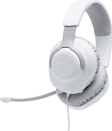 Гарнитура накладные JBL Quantum 100 1.2м белый проводные оголовье (JBLQUANTUM100WHT)