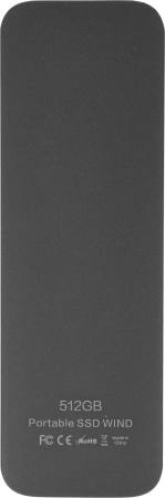 Накопитель SSD Hikvision USB-C 512GB HS-ESSD-P0512GWD 512G GREY 1.8" серый