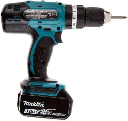 Дрель-шуруповерт Makita DHP453RFE аккум. патрон:быстрозажимной (кейс в комплекте)