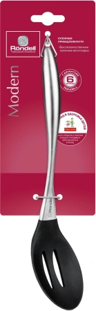 Ложка для первых/вторых блюд Rondell Modern RD-1742 черный/стальной упак.:картонная подложка
