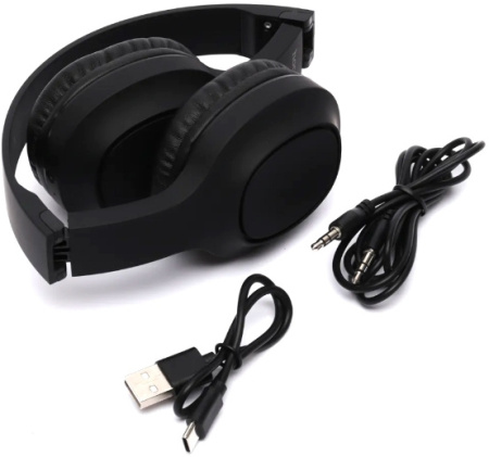 Гарнитура накладные Hoco Charm W46 1.2м черный беспроводные bluetooth