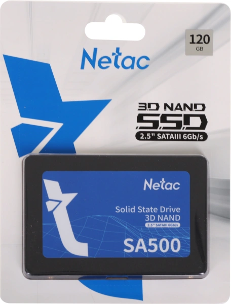 Накопитель SSD Netac SATA III 120Gb NT01SA500-120-S3X SA500 2.5"