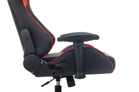 Кресло игровое Zombie Thunder 1 черный/красный ткань/эко.кожа с подголов. крестов. пластик