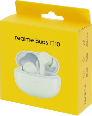 Гарнитура внутриканальные Realme Buds T110 зеленый беспроводные bluetooth в ушной раковине (631206000020)