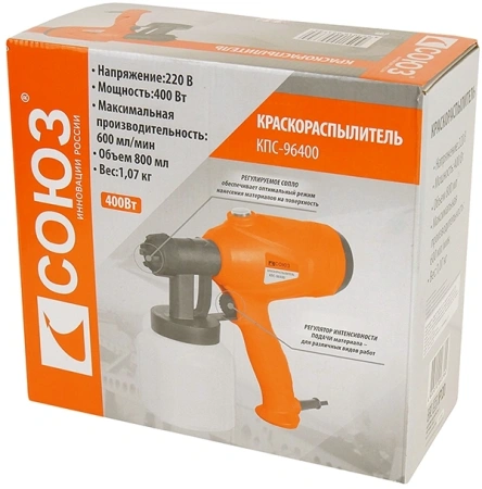 Краскопульт Союз КПС-96400 400Вт бак:800мл 600мл/мин