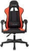 Кресло игровое Zombie Rudger черный/красный ткань/эко.кожа с подголов. крестов. пластик