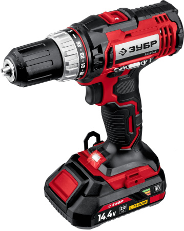 Дрель-шуруповерт Зубр ДШЛ-145-22 аккум. патрон:быстрозажимной (кейс в комплекте)