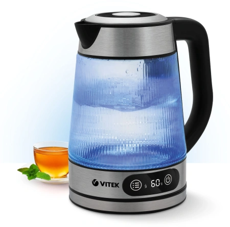 Чайник электрический Vitek VT-8825 1.8л. 2200Вт прозрачный корпус: стекло