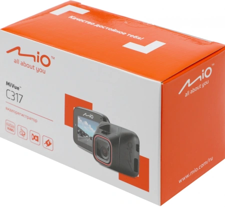 Видеорегистратор Mio MiVue C317 черный 2Mpix 1080x1920 1080p 130гр. STK2720