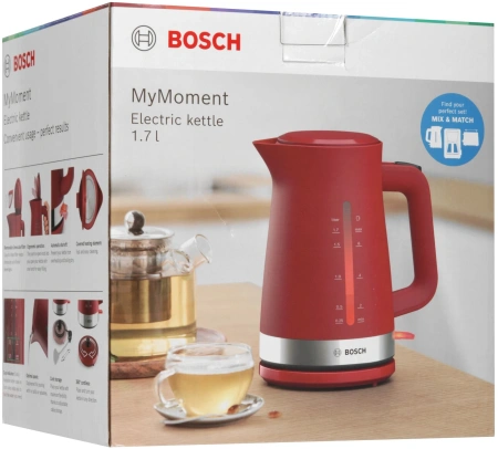 Чайник Bosch TWK4M224 1.7л. красный