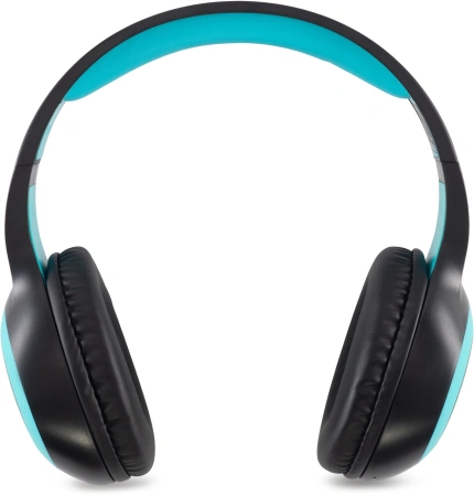 Гарнитура накладные Digma BT-15 черный/голубой беспроводные bluetooth оголовье (BT-15BLB)