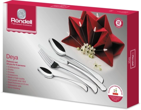 Набор столовых приборов Rondell Deya RD-488 набор из 24предм. стальной