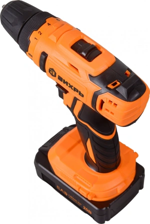 Дрель-шуруповерт Вихрь ДА-20Л-2К аккум. патрон:быстрозажимной (кейс в комплекте) (72/14/21)