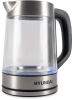 Чайник Hyundai HYK-G4015 1.7л. 2200Вт черный/серебристый (стекло)