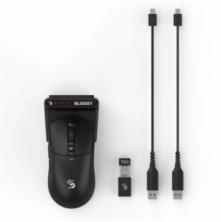 Мышь A4Tech Bloody R72 Pro Duo черный оптическая 26000dpi беспров. USB/USB-C 7but