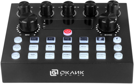 Микрофон проводной Оклик SM-600G 2.5м черный