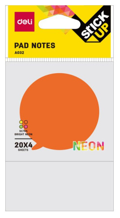 Закладки самокл. бумажные Deli EA03202 76х76мм 4цв.в упак. 20лист