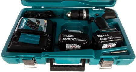 Дрель-шуруповерт Makita DHP453RFE аккум. патрон:быстрозажимной (кейс в комплекте)