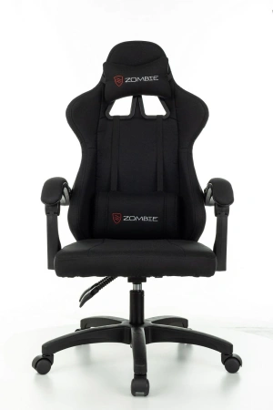 Кресло игровое Zombie Rudger черный с подголов. крестов. пластик