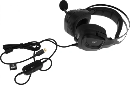 Наушники с микрофоном A4Tech Bloody G570 черный/серый 2м мониторные USB оголовье (G570 (BLACK+GREY) USB)