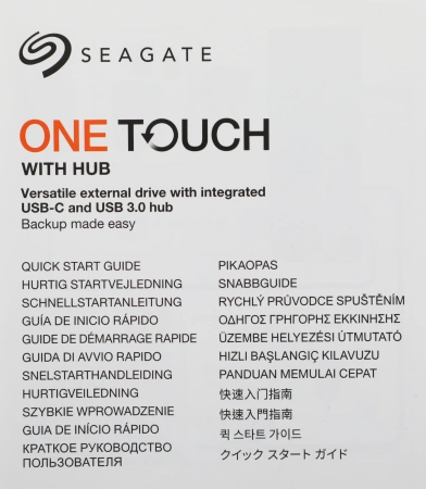 Жесткий диск Seagate USB 3.0 12.2Tb STLC12000400 One Touch Hub 3.5" черный USB 3.0 type C