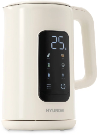 Чайник Hyundai HYK-S4606 1.7л. 2200Вт кремовый (металл)