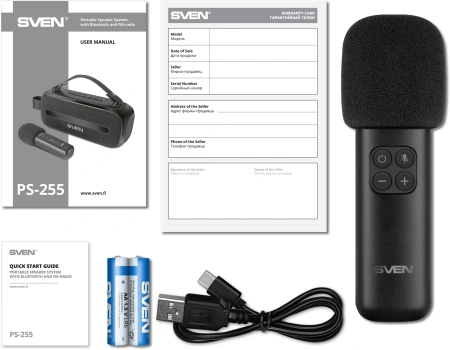 Колонка порт. Sven PS-235 черный 12W 2.0 BT 3600mAh (SV-022075)