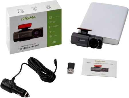 Видеорегистратор Digma FreeDrive 943W черный 4Mpix 1440x2560 110гр. SA 223
