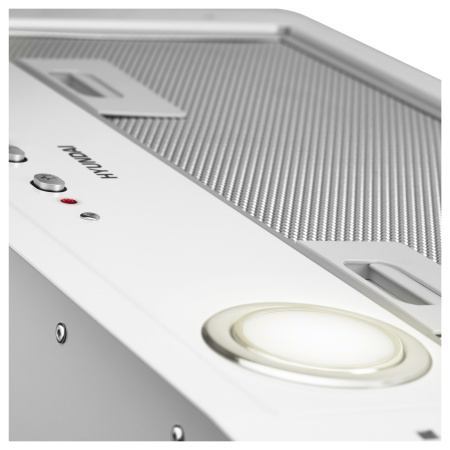 Вытяжка встраиваемая Hyundai HBB 6035 W белый управление: кнопочное (1 мотор)