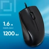 Мышь Оклик 185M черный оптическая (1200dpi) USB (3but)