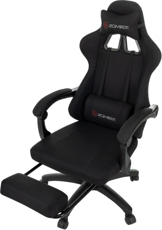 Кресло игровое Zombie Weaver черный с подголов. крестов. пластик подст.для ног пластик черный