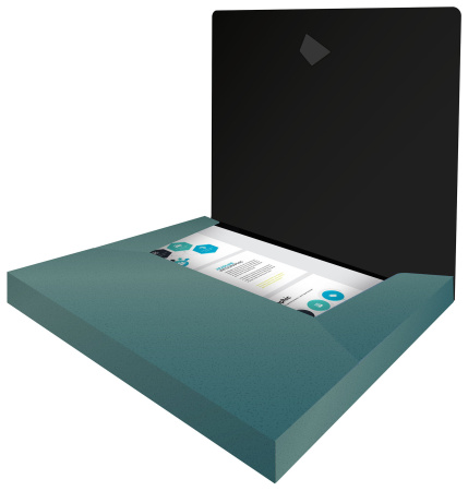 Папка-короб на резинке Silwerhof Perlen 255121-75 пластик 0.8мм A4 зеленый металлик