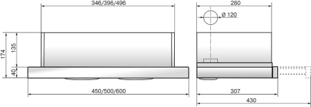 Вытяжка встраиваемая Elikor Интегра Glass 60Н-400-В2Д нержавеющая сталь/стекло белое управление: кнопочное (1 мотор)