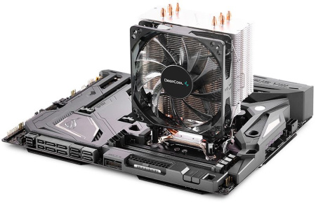 Устройство охлаждения(кулер) Deepcool GAMMAXX 400 BLUE BASIC Soc-AM4/1151/1200/1700 4-pin 18-30dB Al+Cu 130W 640gr LED Ret