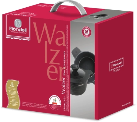 Кастрюля Rondell Walzer RDA-766 4.7л. d=24см (с крышкой) черный