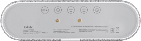 Колонка порт. BBK BTA2020 белый 5W 1.0 BT 10м 1200mAh (BTA2020 (W))