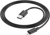 Кабель Hoco X88 Gratified USB (m)-Lightning (m) 1м черный коробка